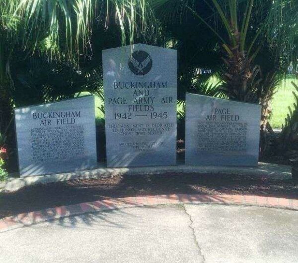BUCKINGHAM AND PAGE ARMY AIR FIELDS MEMORIAL