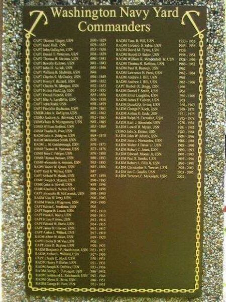 THE WASHINGTON NAVY YARD MEMORIAL PLAQUE B