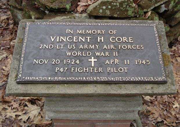 VINCENT H CORE MEMORIAL CEMETERY STONE