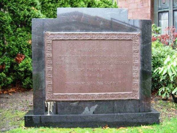 THE BRYANT ELECTRIC COMPANY GREAT WAR MEMORIAL