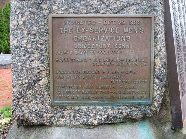 BRIDGEPORT VETERANS MEMORIAL PLAQUE A