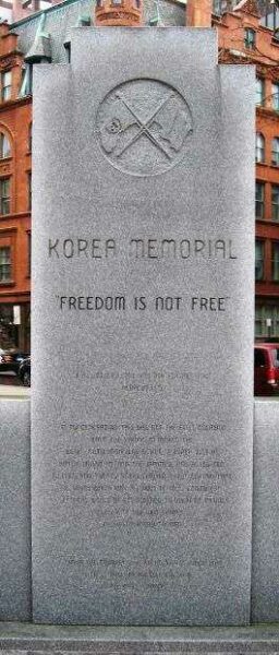 BRIDGEPORT KOREAN WAR MEMORIAL CENTER STONE