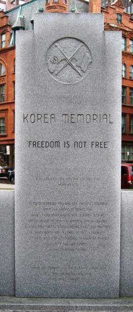 BRIDGEPORT KOREAN WAR MEMORIAL CENTER STONE