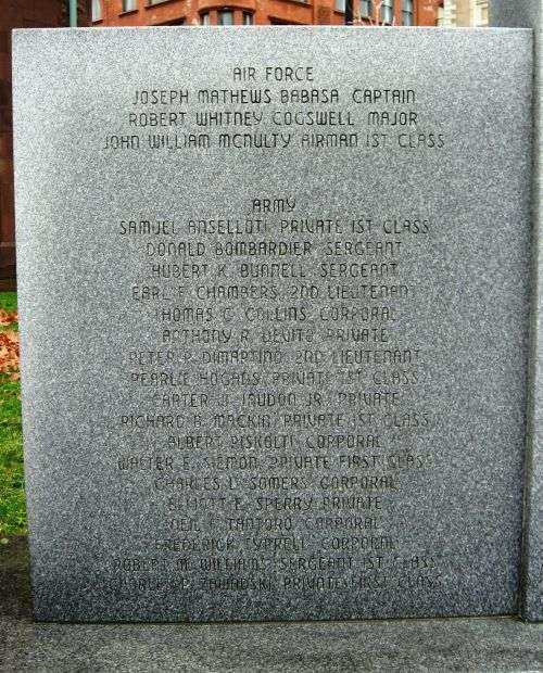 BRIDGEPORT KOREAN WAR MEMORIAL LEFT STONE