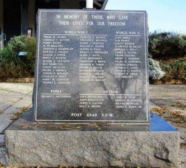 V.F.W. POST 6949 WAR MEMORIAL