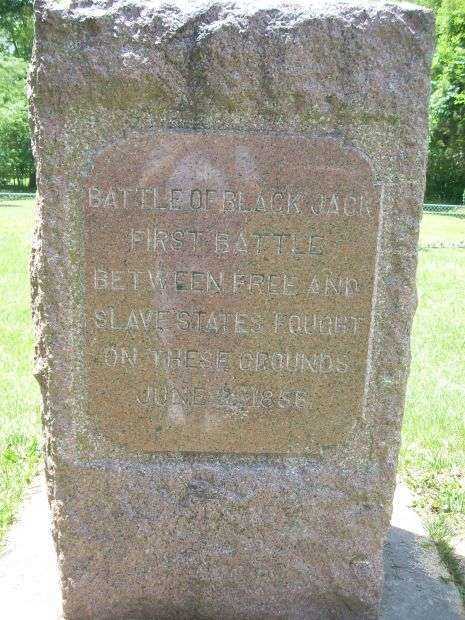 BATTLE OF BLACK JACK  WAR MEMORIAL