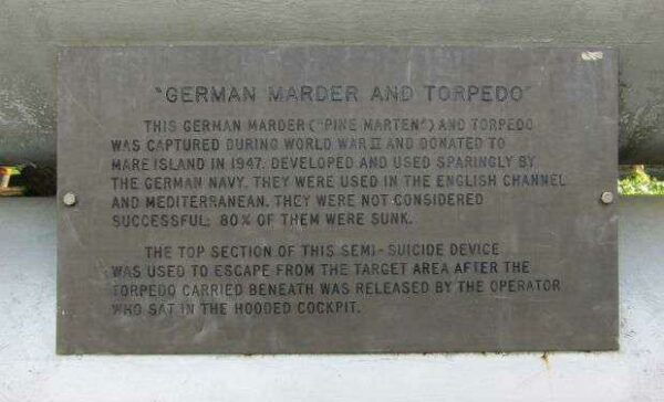 “GERMAN MARDER AND TORPEDO” WAR MEMORIAL DEDICATION STONE