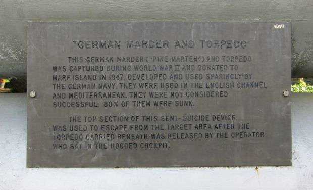 “GERMAN MARDER AND TORPEDO” WAR MEMORIAL DEDICATION STONE