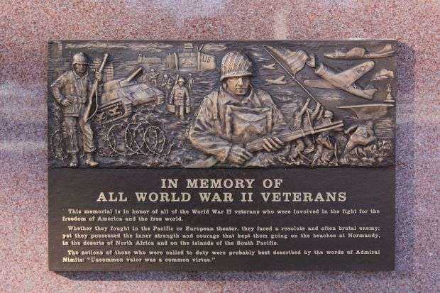 APPLETON WORLD WAR II VETERANS MEMORIAL PLAQUE