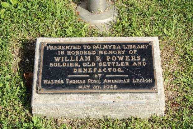 WILLIAM P. POWERS MEMORIAL FLAGPOLE PLAQUE