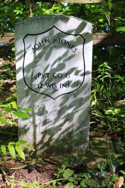 JOHN JONES 2ND BURIAL SITE WAR MEMORIAL CEMETERY STONE B