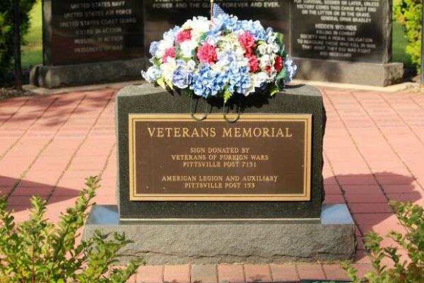 PITTSVILLE VETERANS MEMORIAL ENTRANCE STONE