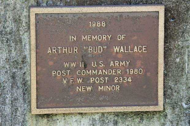 ARTHUR “BUD” WALLACE WAR MEMORIAL PLAQUE