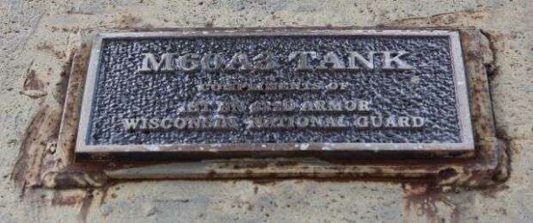 AMERICAN LEGION POST 54 MEMORIAL TANK PLAQUE