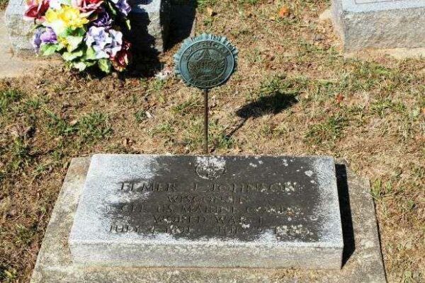 ELMER J JOHNSON WORLD WAR I MEMORIAL CEMETERY STONE