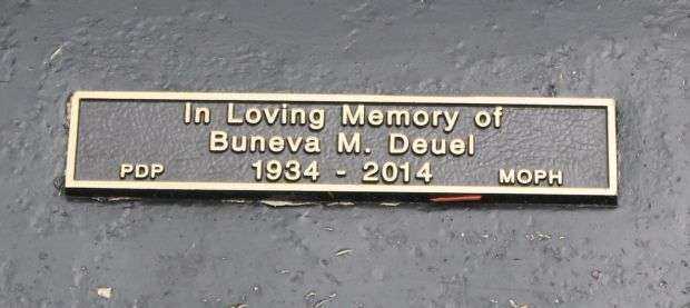 BUNEVA M. DEUEL MEMORIAL ANCHOR PLAQUE