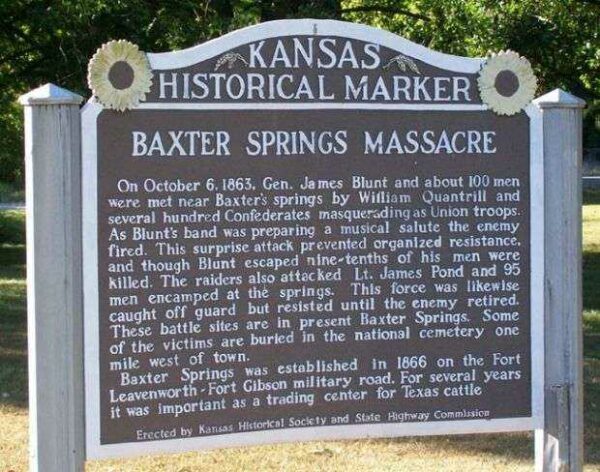 BAXTER SPRINGS MASSACRE MEMORIAL MARKER