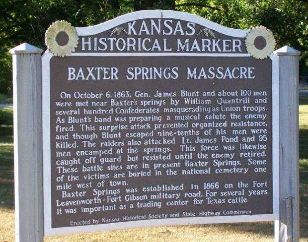 BAXTER SPRINGS MASSACRE MEMORIAL MARKER