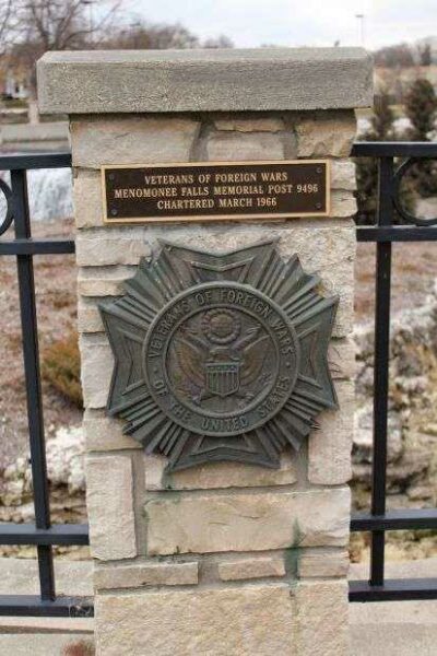 VETERANS OF FOREIGN WARS MENOMONEE FALLS MEMORIAL POST 9496 MEMORIAL MEDALLION