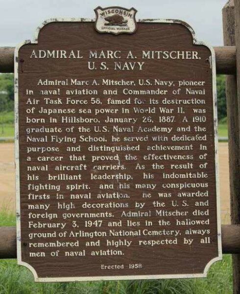 ADMIRAL MARC A. MITSCHER WAR MEMORIAL MARKER