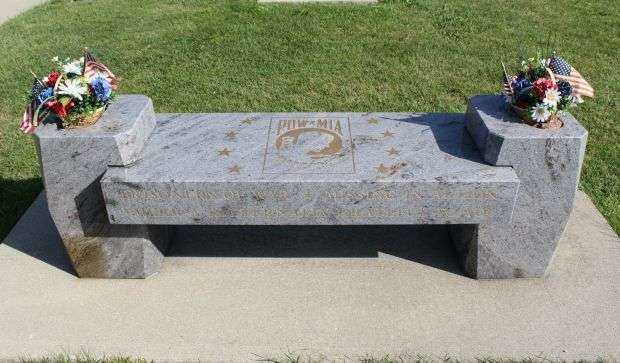MARINE CORPS LEAGUE AERO PARK POW MIA MEMORIAL BENCH