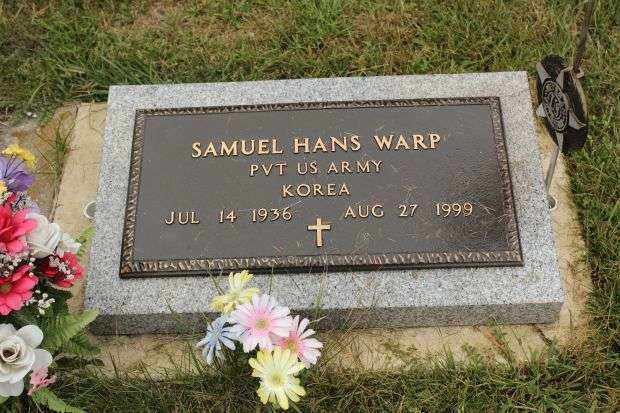 SAMUEL HANS WARP MEMORIAL CEMETERY STONE