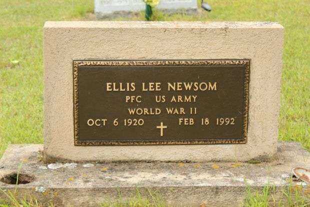 ELLIS LEE NEWSOM MEMORIAL CEMETERY STONE