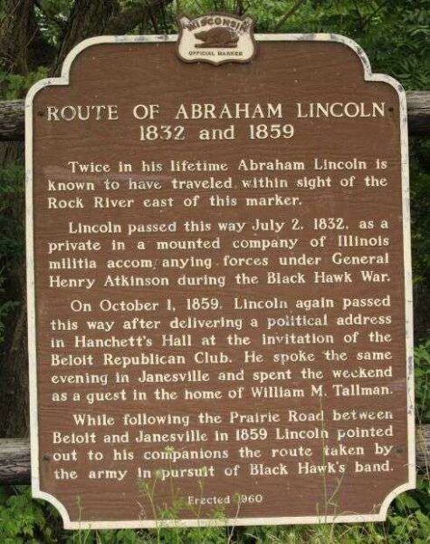 ROUTE OF ABRAHAM LINCOLN MEMORIAL MARKER