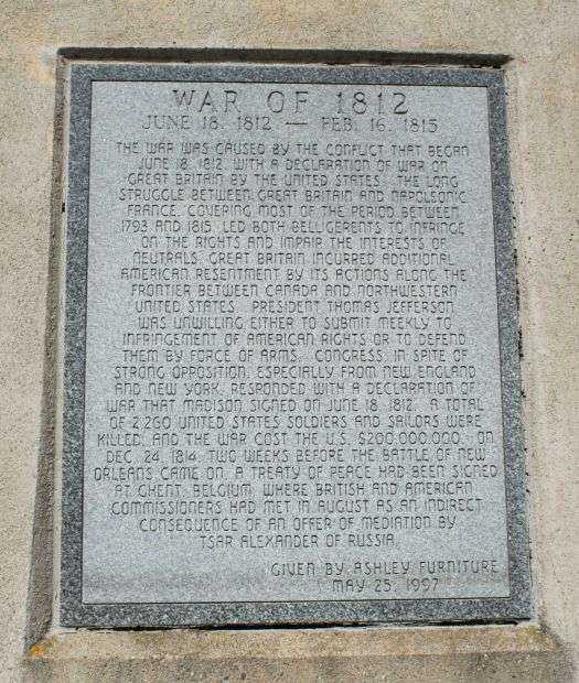 WAR OF 1812 MEMORIAL NARRATIVE STONE