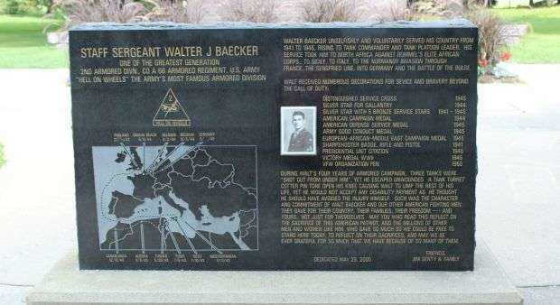 STAFF SERGEANT WALTER J BAECKER WAR MEMORIAL