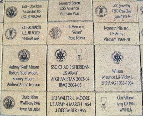 DOWS FREEDOM ROCK MEMORIAL PARK BRICKS A