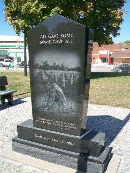ELDON AREA VETERANS MEMORIAL BACK