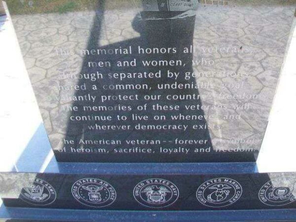 ELDON AREA VETERANS MEMORIAL FRONT