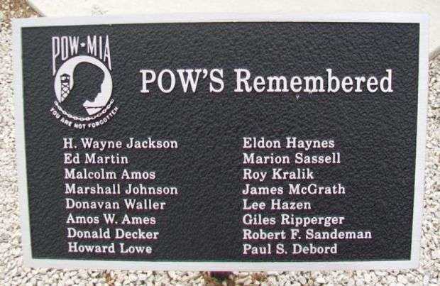 CRESTON POW’S REMEMBERED MEMORIAL PLAQUE