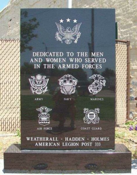 AMERICAN LEGION POST 333 VETERANS MEMORIAL