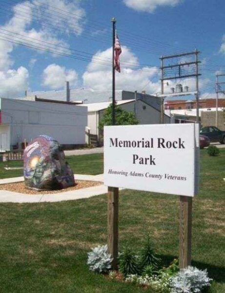 ADAMS COUNTY VETERANS MEMORIAL ROCK PARK MARKER