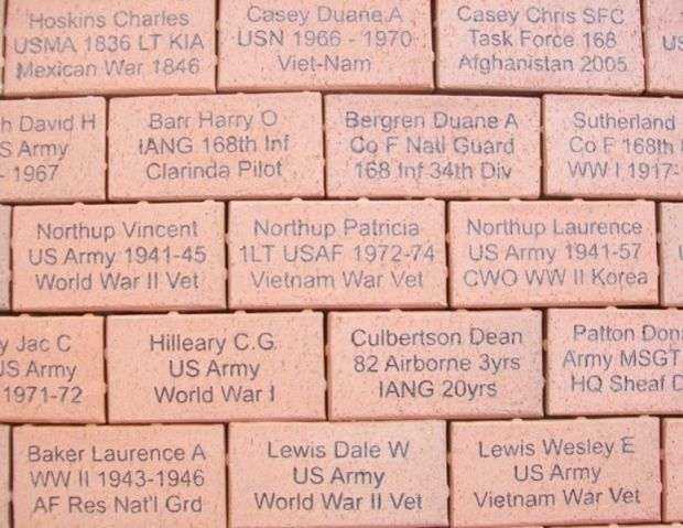 COMPANY “F” MEMORIAL PARK VETERANS MEMORIAL BRICKS B