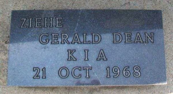 ZIEHE GERALD DEAN KIA MEMORIAL PAVER