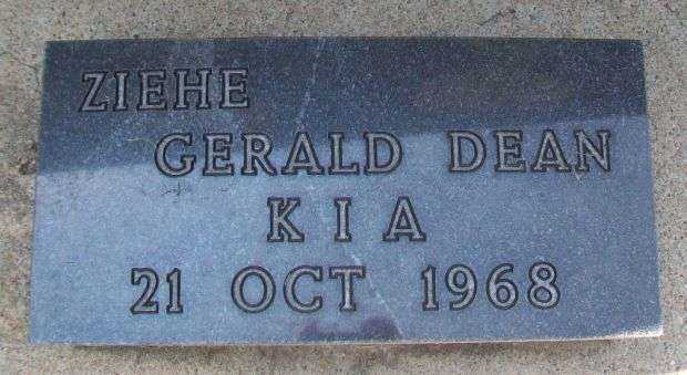 ZIEHE GERALD DEAN KIA MEMORIAL PAVER