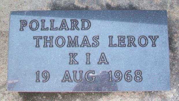 POLLARD THOMAS LEROY KIA MEMORIAL PAVER