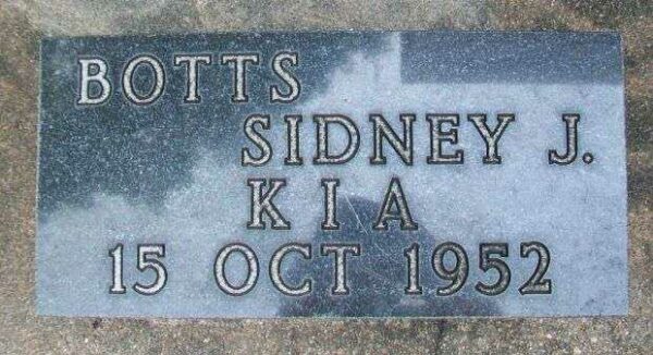 BOTTS SIDNEY J. KIA MEMORIAL PAVER