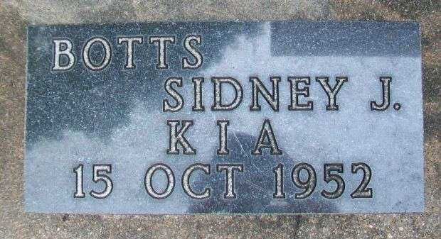 BOTTS SIDNEY J. KIA MEMORIAL PAVER