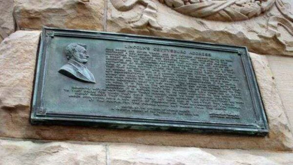 STARKE COUNTY LINCOLN’S GETTYSBURG ADDRESS MEMORIAL PLAQUE