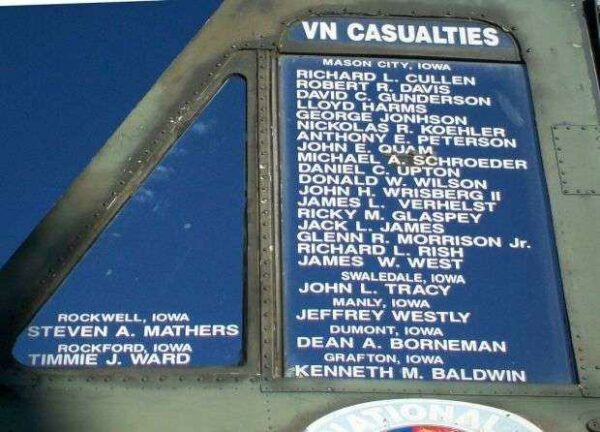 MASON CITY VIETNAM WAR MEMORIAL ROLL OF HONORED DEAD I