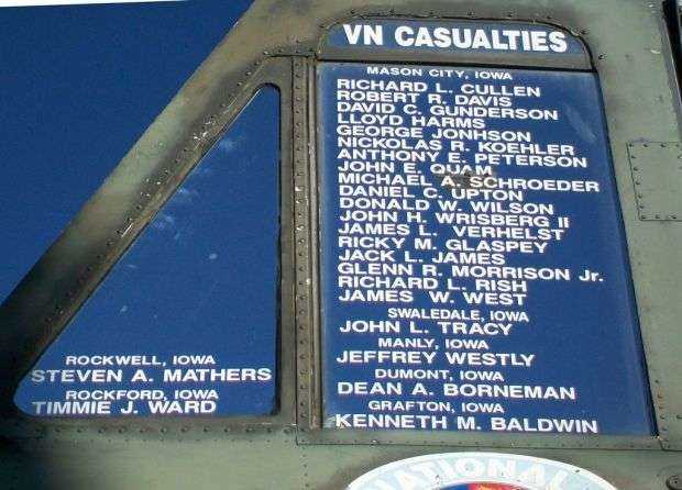 MASON CITY VIETNAM WAR MEMORIAL ROLL OF HONORED DEAD I