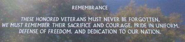 MASON CITY AREA VETERANS MONUMENT STONE H