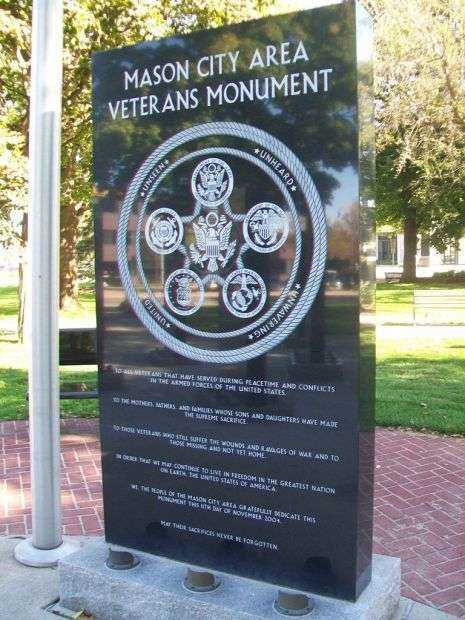 MASON CITY AREA VETERANS MONUMENT ENTRANCE STONE