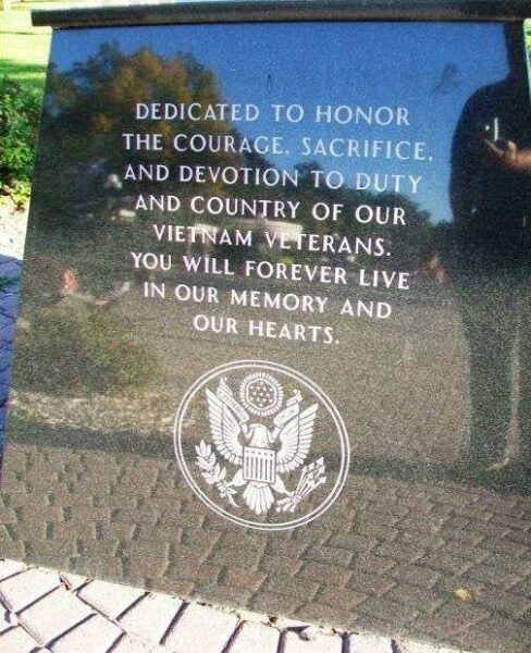 VIETNAM VETERANS MEMORIAL FLAGPOLE SIDE A
