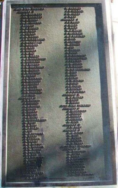 UNION SOLDIERS MONUMENT PLAQUE D