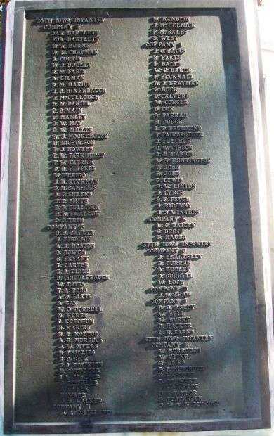 UNION SOLDIERS MONUMENT PLAQUE D